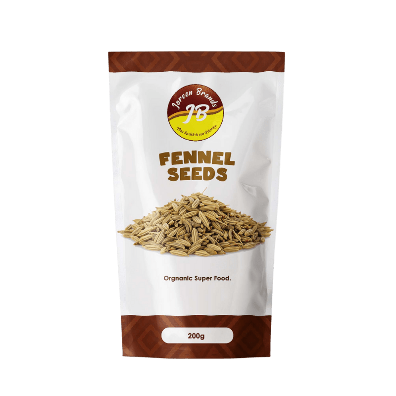 Whole fennel seeds by Joreen Brands — aromatic spice for cooking and digestion, premium quality for natural wellness.