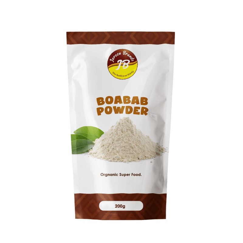 Organic Baobab Fruit Powder by Joreen Brands — nutrient-rich African superfood high in vitamin C, fiber, and antioxidants.